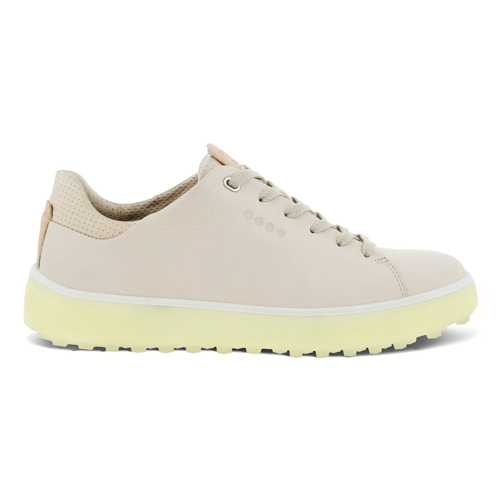 ECCO Womens Golf Shoes Beige - Tray Laced - YPD-086453